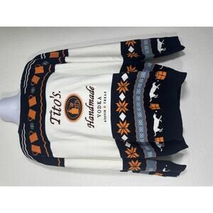 Tito’s Handmade Vodka XL Holiday Sweater Dog Mug Print Ugly Christmas